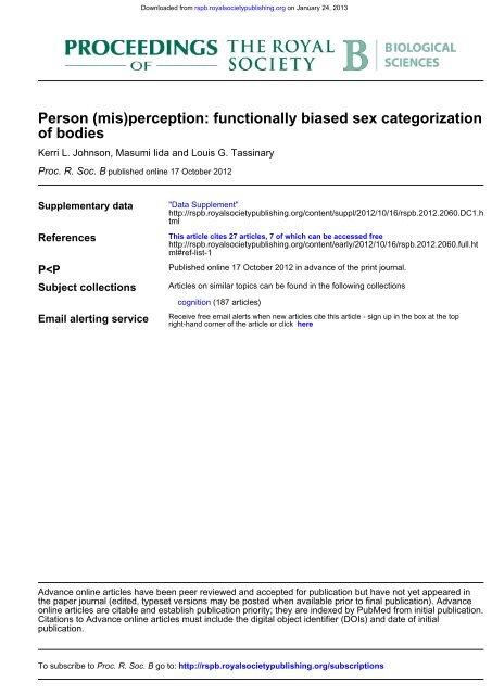 Person (mis)perception: functionally biased sex categorization of ...