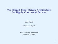 The Staged Event-Driven Architecture for Highly Concurrent