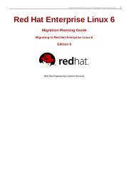 Red Hat Enterprise Linux 6 Migration Planning Guide