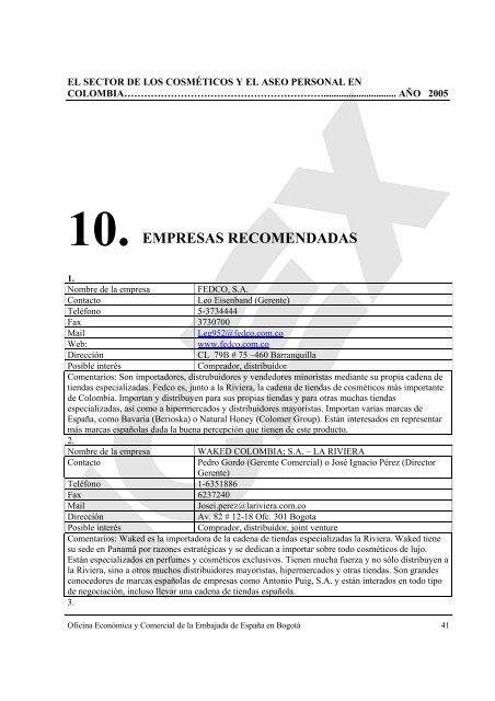 El sector cosmético y el aseo personal en Colombia - Icex