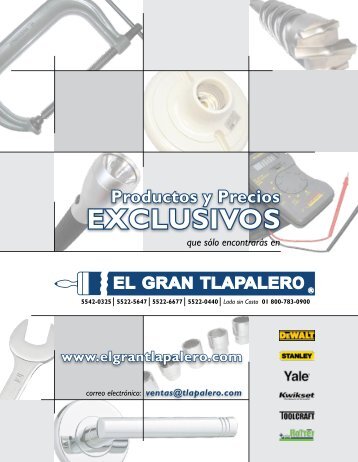 Productos y Precios EXCLUSIVOS - El Gran Tlapalero