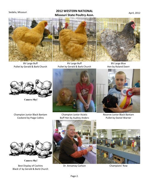 2012 WESTERN NATIONAL Missouri State Poultry Assn.