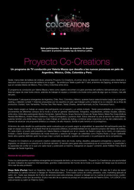 Gacetilla de Proyecto Co Creation - Unilever