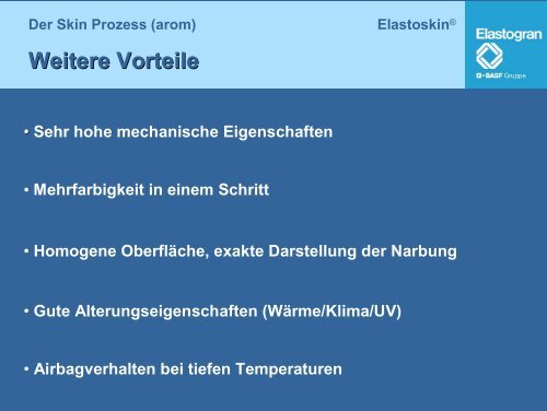 Aromatische PUR- Oberflächen für den Automobilinnenraum - FSK