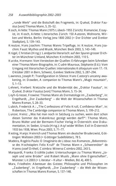 PDF-Liste für das Jahr 2004 - Thomas Mann