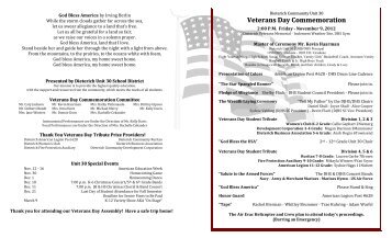 Veterans' Day Program - Dieterich High School