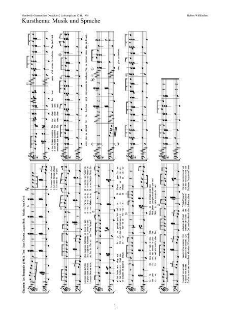 Leistungskurs - Didaktische Analyse von Musik