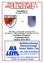 Matchday Ausgabe 4 vom 18.9.2011 - TSV Alling eV