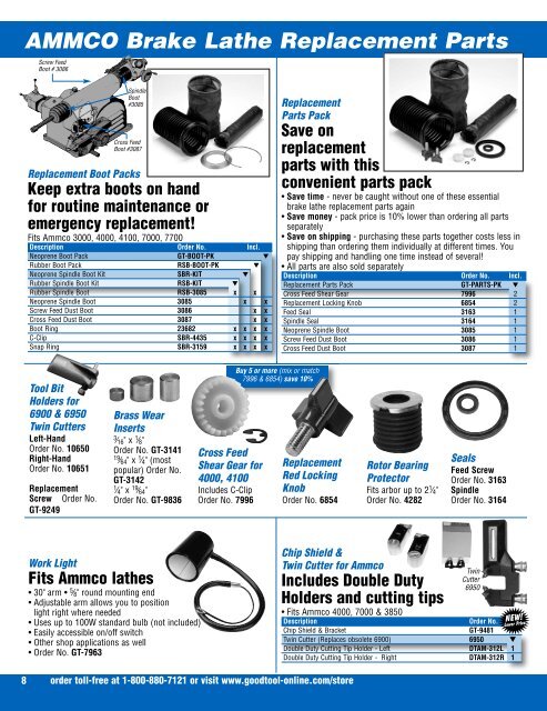 Goodtool Brake Service Tools & Supplies 2011 Catalog