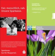 Fair, menschlich, nah. Unsere Sparkasse. - Diakonie Wuppertal