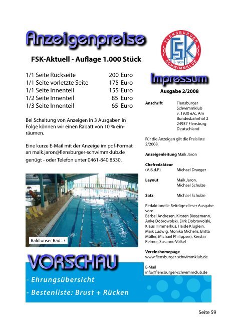 FSK-Aktuell - Flensburger Schwimmklub