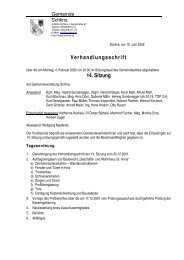 Verhandlungsschrift 14. Sitzung - Gemeinde Schlins