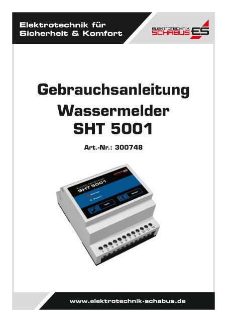 Wassermelder SHT 5001 Gebrauchsanleitung