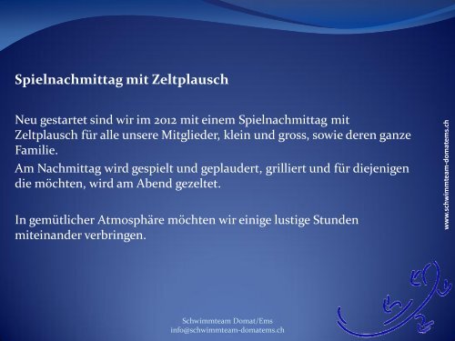 Umfrage Schwimmschule - Schwimmteam Domat/Ems