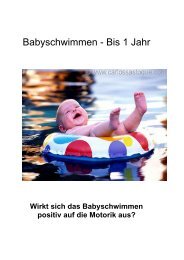 Babyschwimmen - Bis 1 Jahr