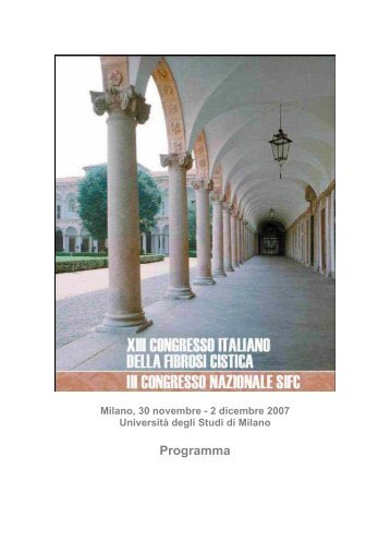 Programma - III Congresso Nazionale della Società Italiana per lo