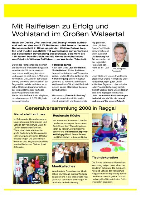 M it . E inander - Raiffeisenbank Walgau-Grosswalsertal
