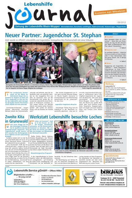 Neuer Partner: Jugendchor St. Stephan - Lebenshilfe NRW