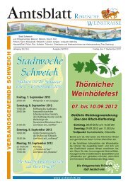 Stadtwoche Schweich - Verbandsgemeinde Schweich