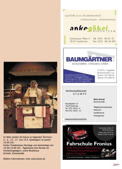 Stadtteilmagazin für Ost-Karlsruhe Ausgabe 25 · 2, 2010