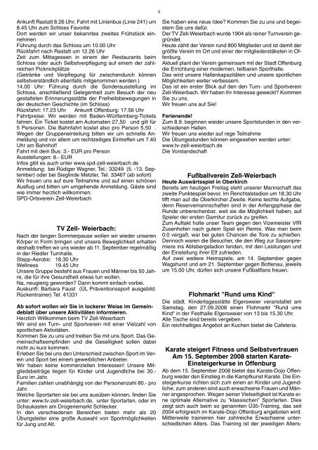 Mitteilungsblatt der Ortsverwaltung Zell-Weierbach