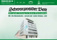 Lahrer Zeitung«, Lahr PREISLISTE NR. 66 - Schwarzwälder Bote