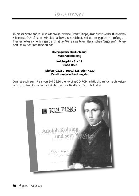 Adolph Kolping - Kolpingjugend - Kolpingwerk Deutschland