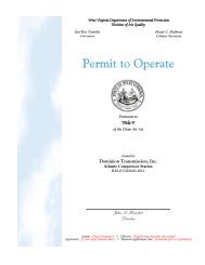 Permit to Operate - WV Department of Environmental Protection