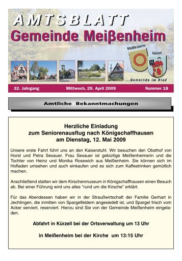 Amtsblatt Gemeinde - Meissenheim