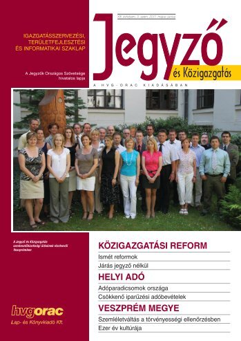 Jegyző és Közigazgatás folyóirat 2011/3 - HVG-ORAC Lap