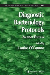 Edited by Louise O'Connor Diagnostic Bacteriology Protocols