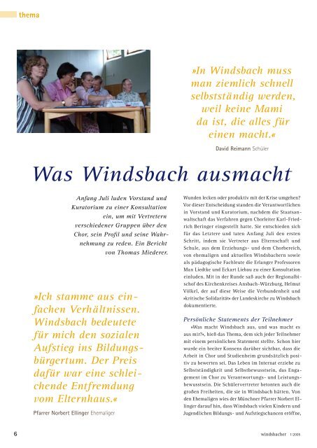 windsbacher 1-2005 - Windsbacher Knabenchor