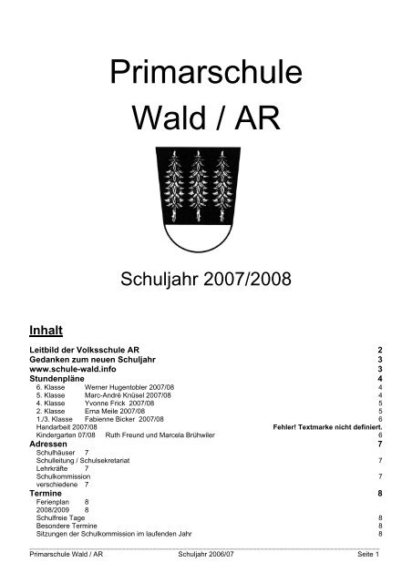Primarschule Wald / AR