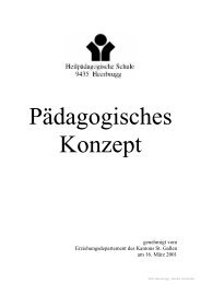 Pädagogisches Konzept - Heilpädagogische Schule Heerbrugg