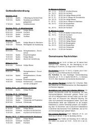 Gottesdienstordnung Gemeinsame Nachrichten - kgv-spelle.de