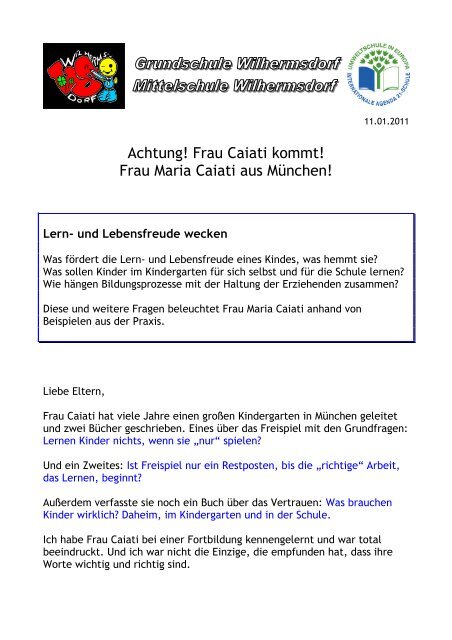 Frau Maria Caiati aus München! - Grund- und Mittelschule ...