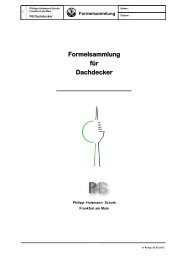 Formelsammlung für Dachdecker - Philipp-Holzmann-Schule