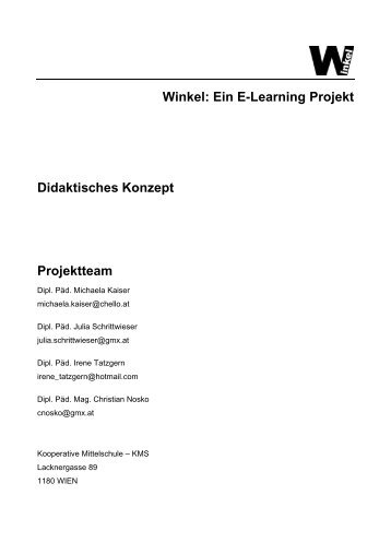 Winkel: Ein E-Learning Projekt Didaktisches Konzept ... - Mathe Online