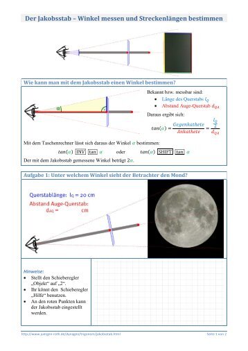 Der Jakobsstab – Winkel messen und Streckenlängen bestimmen