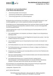 Auslandspraktikum - Berufsbildende Schule Wirtschaft 2 ...