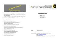 Jahresprogramm - Schule Wirtschaft BW