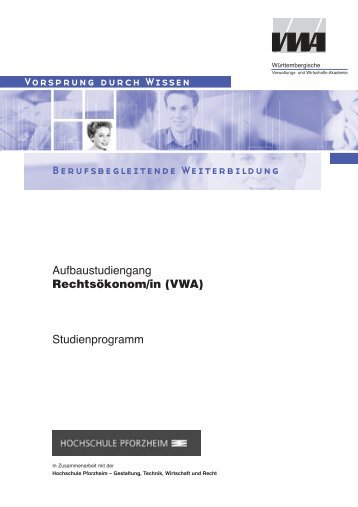 Aufbaustudiengang Rechtsökonom/in (VWA) - Württembergische ...