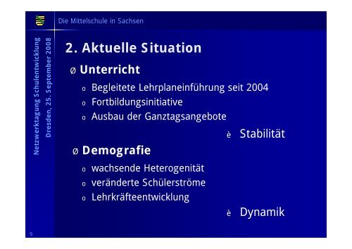 Die Mittelschule in Sachsen - Netzwerk Schulentwicklung