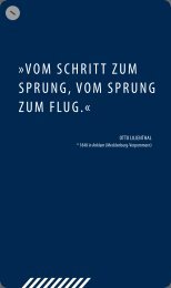 Vom Schritt zum Sprung, Vom Sprung zum Flug.«