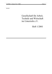 Gesellschaft für Arbeit, Technik und Wirtschaft im Unterricht e.V. Heft ...