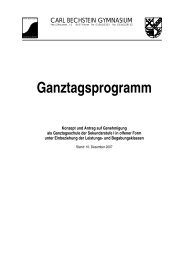 Ganztagsprogramm - Carl Bechstein Gymnasium