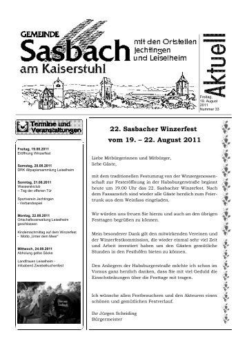 22. August 2011 - Sasbach am Kaiserstuhl