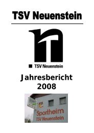 Jahresbericht 2008 - TSV Neuenstein