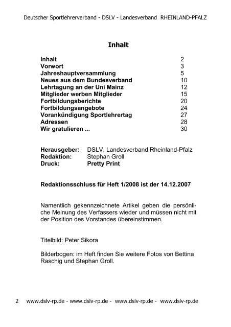 Heft 1-2007vers1908 - beim DSLV-RP