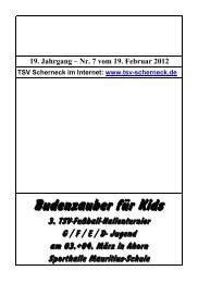 Budenzauber fÄr Kids - TSV Scherneck